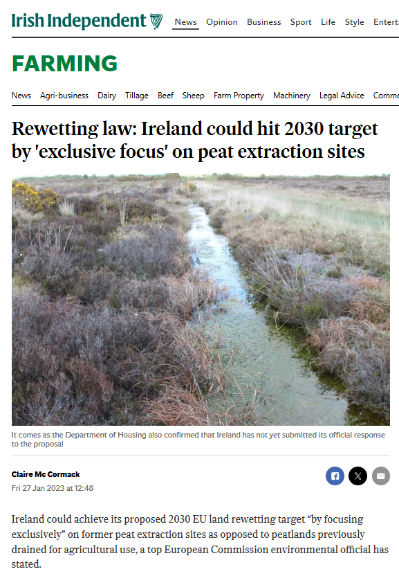 Rewetting in Ireland
